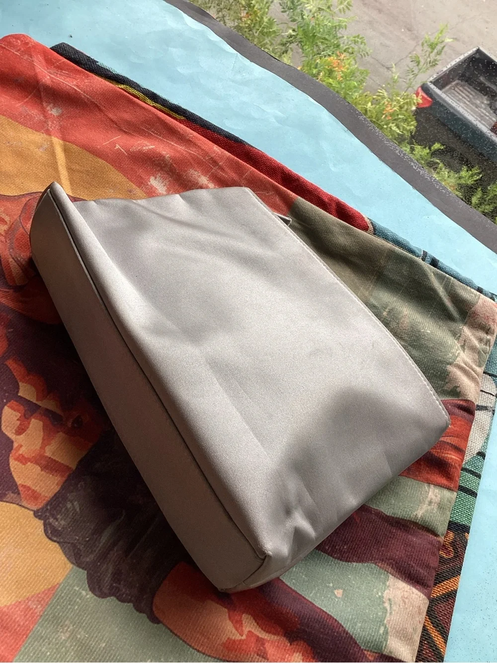 Yves Saint Laurent Silver heart pouch